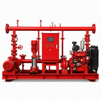 Système de pompe à incendie diesel électrique basse pression EDJ 1,5 CV avec pompe jockey centrifuge multi-étages pour la sécurité des bâtiments industriels