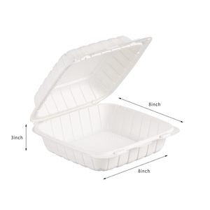 Contenedor de Alimentos Biodegradable Desechable de Almidón de Maíz, Vajilla para Restaurantes, Juego de Cena, Envase de Plástico, Contenedor de Alimentos de Bagazo - Product Image 2