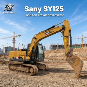 Excavadora Usada Sany125C, Máquina de Movimiento de Tierras para Ingeniería Hidráulica, Modelo SY60 75 95 135 - Product Image 1