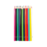 Ensemble de crayons de couleur en bois, 12 couleurs, crayons de couleur solides arc-en-ciel vibrants, papeterie de dessin, fournitures scolaires et de bureau, vente en gros