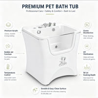 Baignoire hydrothérapeutique Dpbathe pour chiens, extra profonde, pour un massage hydro complet des grands chiens