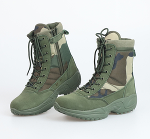 Bottes tactiques en daim HBA0113 personnalisées, camouflage jungle vert olive OD - Product Image 4