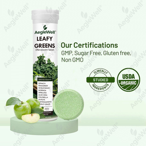 <span class=keywords><strong>Comprimés</strong></span> effervescents AegleWell aux légumes verts saveur pomme, super <span class=keywords><strong>comprimés</strong></span> verts, complément alimentaire, certifié GMP USDA Organic, vente en gros - Product Image 2