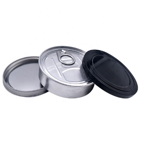 Boîtes de presse de 100ml Anneau de pelage facile 3.5g Boîtes de thon en métal Emballage Zkittlez avec couvercles noirs-étiquettes personnalisées autocollants - Product Image 2