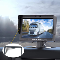 Monitor Mobil HD 7 " TFT LCD Layar Anti Silau, Layar Pandangan Belakang 12V/24V untuk Kamera Mundur Kendaraan, CCTV, Keamanan Rumah, Pengawasan