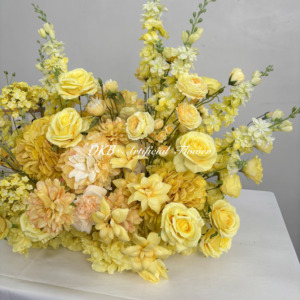 ดอกไม้ประดิษฐ์เบอร์กันดีสำหรับทางเดินในงานแต่งงานทางเดินทางเดินดอกไม้ตกแต่งพื้น - Product Image 3