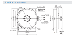 Moteur servo à entraînement direct DD avec encodeur, couple de 23,8 Nm, pour machine à coudre - Product Image 3