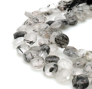 Vente en gros de brins de perles de pierres précieuses 8 MM en forme de coeur rutile naturel - Product Image 4