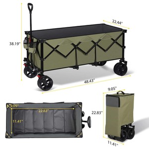 Nhà máy nóng bán ráp có thể gập lại mở rộng toa xe với 440lbs trọng lượng công suất, Nhiệm Vụ nặng nề 300L gấp tiện ích vườn giỏ hàng - Product Image 4