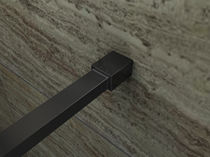 BL-N017F JENBELY Kamar Mandi Pintu Geser Persegi Modern 6mm Kaca Temper Hitam Matt Desain Pivot Tanpa Bingkai Untuk Hotel Bersertifikasi CE - Product Image 3