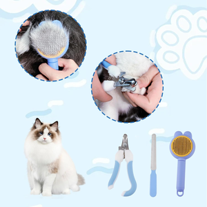 Kit comprenant un bol <span class=keywords><strong>pour</strong></span> <span class=keywords><strong>chat</strong></span>, une litière, un lit <span class=keywords><strong>hamac</strong></span>, une brosse, un coupe-ongles <span class=keywords><strong>pour</strong></span> animaux de compagnie, un grattoir, des jouets interactifs et plus d'essentiels <span class=keywords><strong>pour</strong></span> chats - Product Image 5