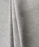 Tissu jersey gris chiné en viscose, polyester et élasthanne, motif flocon de neige, pour t-shirt, vêtements de détente et robe.