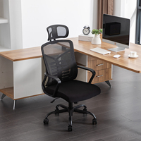 Chaise de direction ergonomique pivotante avec appui-tête réglable, design moderne en acier et maille métallique de luxe pour le bureau