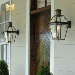 Pháp gỉ màu ngoài trời không thấm nước Glass Tường Đèn đầy đủ đồng với LED nguồn ánh sáng - Product Image 1