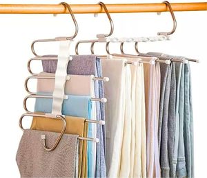 Vente en gros Organisateur de garde-robe multifonction 5 en 1 Cintres à pantalons magiques avec lot de 2 pour étagères à vêtements - Product Image 1