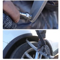 Barre coulissante de haute dureté pour réparation de bosses de voiture avec une variété de têtes de remplacement d'interface M8 outil de réparation d'ailes de pied de biche multi-angle