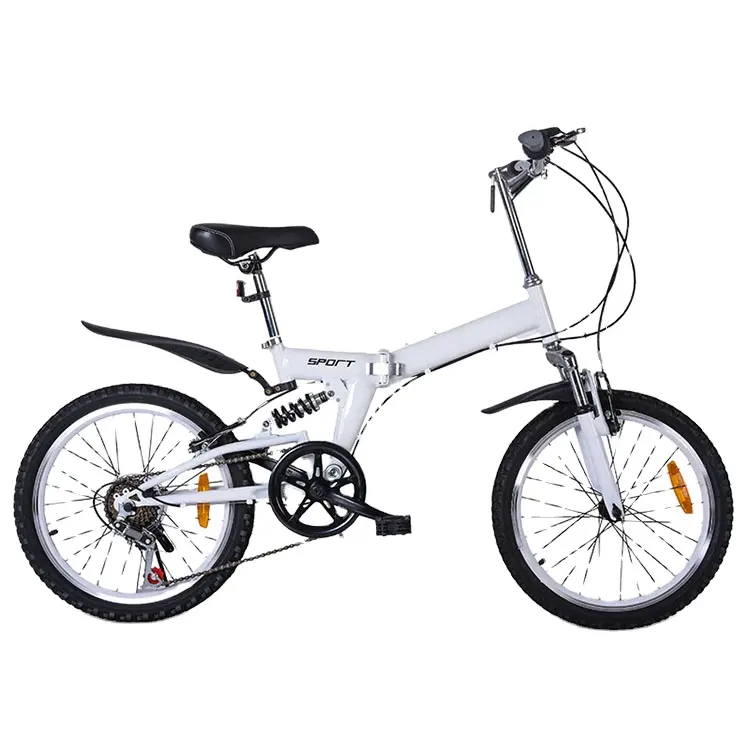 High Carbon Steel Folding Bicycle 20 Inch 6 Speed Shock Absorption Mountain Bike