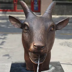 High Quality Outdoor Customized Sheep Statue Animal Large Sheep Head Bronze Sculpture