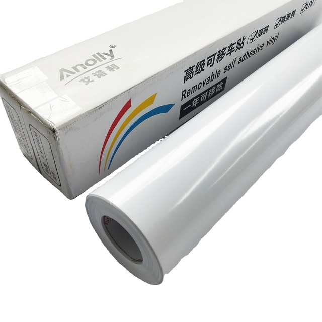 Anolly Printable PVC Media Self Adhesive Vinyl Porcelain White Removable Self Adhesive Vinyl