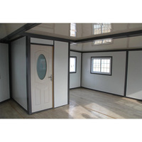 Casa Contenedor Prefabricada Expandible de Doble Ala con Estructura de Acero Oscuro, Casa Modular Móvil con Baño Preinstalado para Villa Vacacional