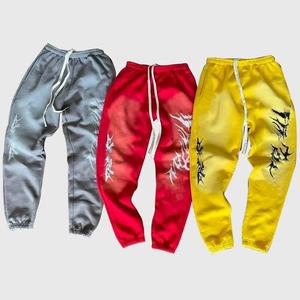 High Quality <strong>Men's</strong> Sport Jogger <strong>Pants</strong> Custom Casual Cotton With Terry Vintage Acid Wash Sun Faded Look Mid Waist