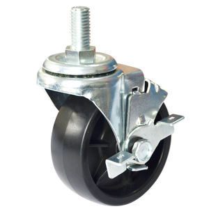 Giro de nylon plástico pequeno 50mm do dever claro do nível elevado com rodas do rodízio do freio do fechamento - Product Image 3