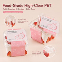 Boîte en plastique acrylique classique Tiramisu, boîte à gâteau transparente pour les fêtes, desserts et gelées