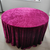 Nappe Ronde en Velours Bleu 120 pouces pour Événements, Tissu Lavable Anti-Plis, Housse de Table pour Maison, Mariage, Fête, Banquet - Vente en Gros