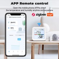 Hygromètre numérique intelligent Tuya Zigbee avec écran LCD rétroéclairé, thermomètre, capteur d'humidité et de température intérieure, application de contrôle à distance pour la maison