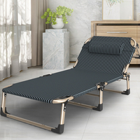 Lit pliant portable de haute qualité pour l'extérieur, cadre en métal pliable, lit pliant pour les pauses déjeuner