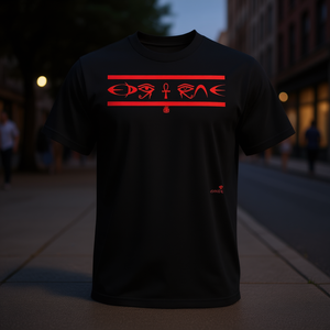 EDO ONE T-shirt rouge en coton à manches courtes pour hommes - Product Image 3