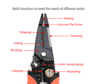 Herramienta Multifuncional para Pelar Cables de 180 mm, Herramienta Manual para Pelar y Crimpar Cables - Product Image 4
