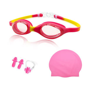 قبعة سباحة سيليكون متينة للأطفال مضادة للماء للشعر القصير مع نظارات سباحة سدادة للأذن ومشبك للأنف - Product Image 5