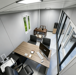Maison conteneur modulaire à double aile pliable, structure détachable, pièces extensibles, logement mobile, bureau, campement, logement d'urgence 3D - Product Image 4