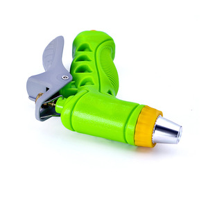L1 High Pressure Water Gun Green <b>Plastic</b> Handle Alloy Nozzle For Car Washing Floor Cleaning Yard Use Manual Operation - Product Image 1