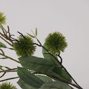 Branche de châtaigne réaliste faite à la main, décoration <span class=keywords><strong>pour</strong></span> la maison et les mariages, fleurs artificielles en plastique respectueuses de l'environnement - Product Image 2