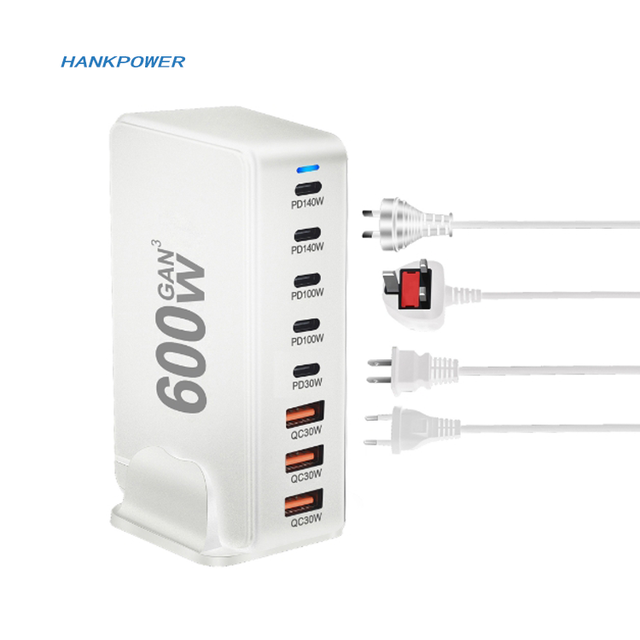 600W Desktop GaN Charger Desktop Base Charger Phone Charging Accessories Multiple Devices Charging Station PD QC Charger