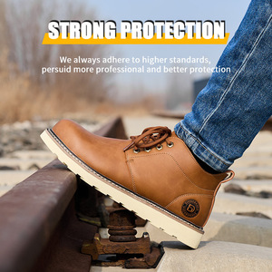 Safety Shoes Men Steel Toe Anti-Smash Puncture Proof Work Construction Industry Low Top Round Head Waterproof Non Slip - Product Image 3