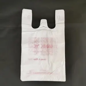 Disposable Plastic HDPE/LDPE T-shirt Carrier Shopping Polythene Bag Supermarket Grocery Retail Sack