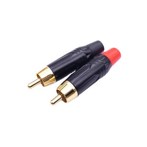 Vente chaude RCA Prises RCA Connecteurs Plaqué Or Noir Placage Métal Shell Audio Accessoires pour 6mm AUX Fil Terminal Câbles - Product Image 3