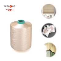 Benang Melange Polyester 75/72/2 150/144 DTY Berwarna Hitam SD SIM untuk Rajutan