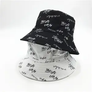 New Arrival Bán Buôn OEM Thiết Kế Cotton Bucket Hats Double Sided Fishing Hat Cap