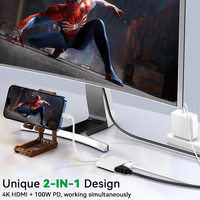 Adaptateur USB C vers AV numérique pour convertisseur d'écran vidéo et audio 151080P, adaptateur AV avec port de charge