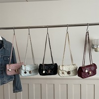 Sac pour femme, nouveau sac à bandoulière de luxe, couleur unie, élégant, avec chaîne, petit sac carré à porter sous le bras