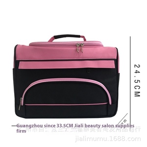 Wholesale <b>Multifunctional</b> Beauty Hairdressing Tool Bag Polyester Canvas Bag <b>Suitcase</b> Zipper for Tattoo Embroidery Barber Bag - Product Image 2