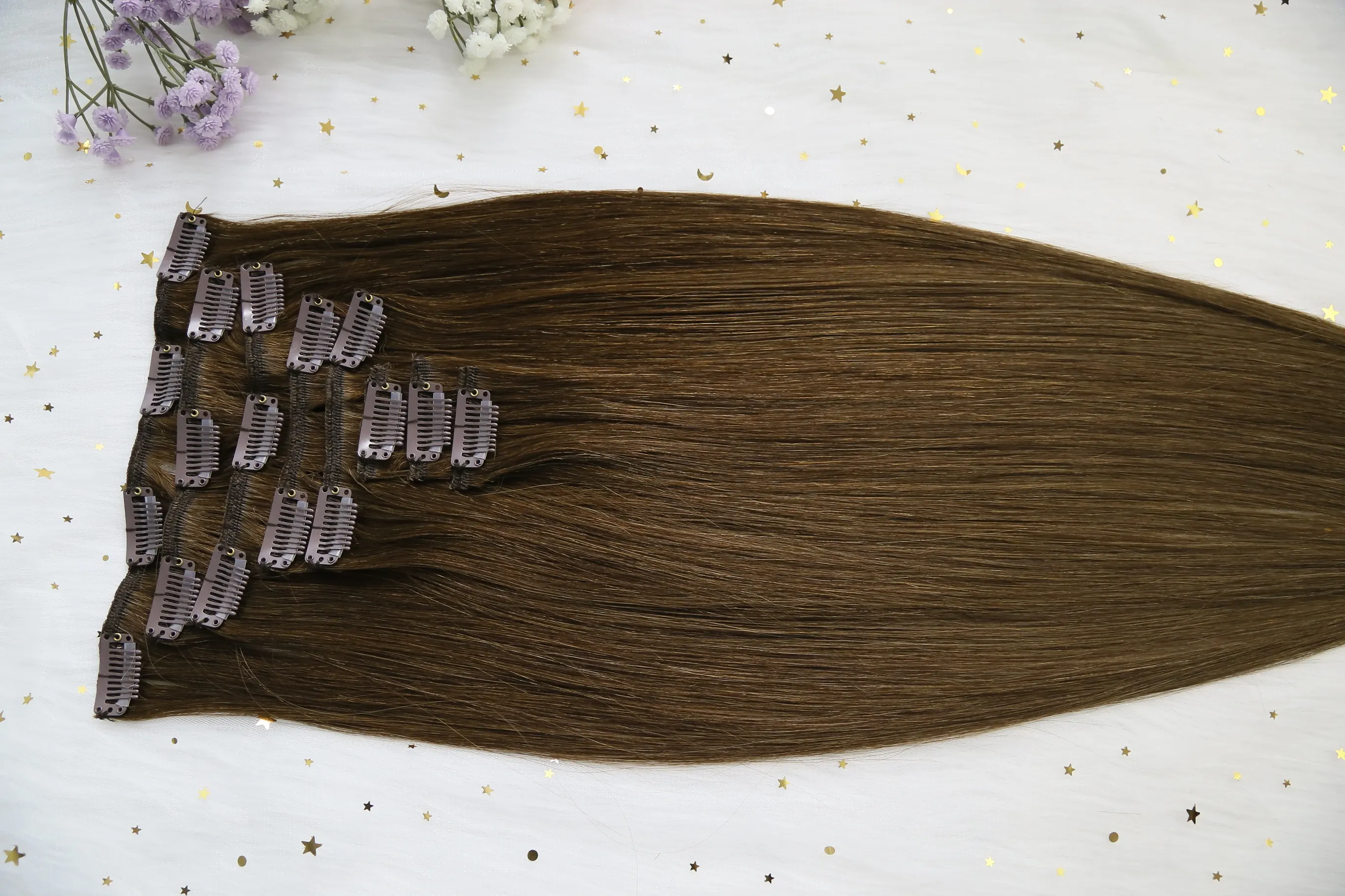 Remy virgen 100% cabello humano doble dibujado DIY extensiones de cabello clip en extensión precio de fábrica mejor calidad