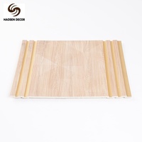 Panel Dinding Bergalur PS Interior Motif Kayu, Pelapis Dinding Polistirena, Pemasangan Mudah, Panel Dinding Dekoratif