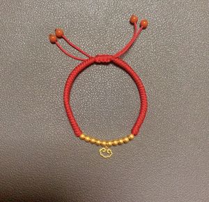 Xinfly 18K Gold Bead AU750 Beaded Braided <b>Bracelet</b> with Lucky Charm <b>Bracelets</b> for Weddings and Gifts - Product Image 4