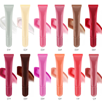 Huile à lèvres transparente, soin des lèvres, longue durée, nourrissante, hydratante, huile à lèvres brillante aux peptides