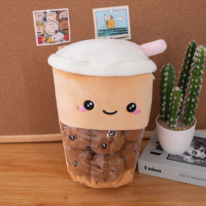 Une tasse de thé au lait boba (6 perles)